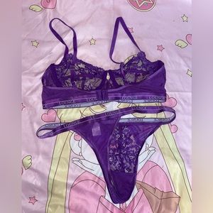 LOUNGE underwear: Lace Bra & Panty Set